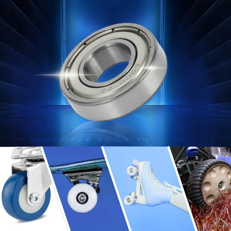 6900ZZ Deep Groove Ball Bearings P6 10x22x6mm Lubricated Bearings Double Metal Seal Silver Tone Scooter Skateboard Wheel