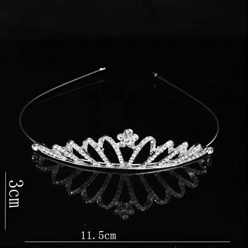 Women\'s Hair Crown Bridal Wedding Tiara Hair Ornament Girls Rhinestone Crystal Tiara Fashion Alloy Hair Jewelry Gift