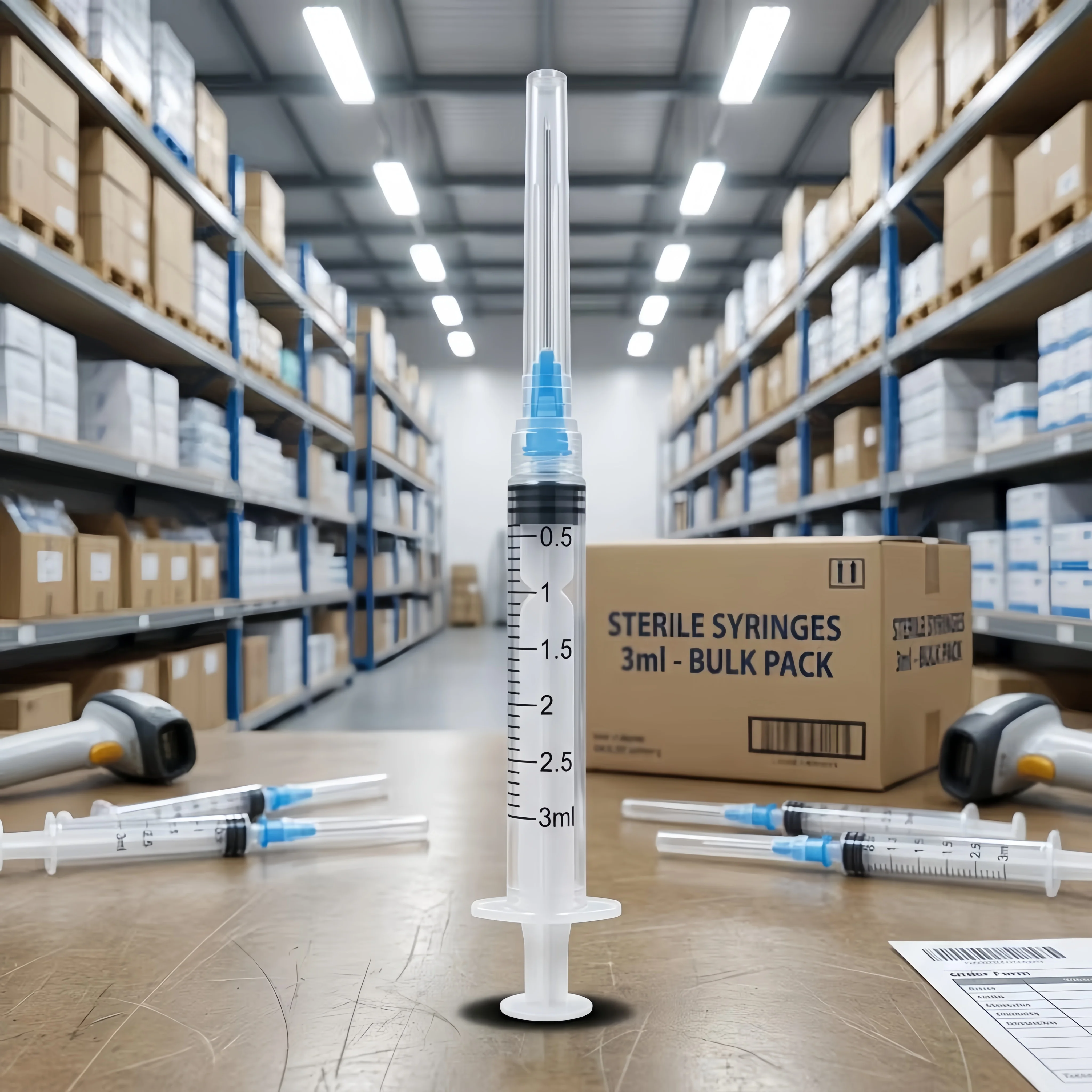 3-ml-Spritze mit Nadel und Nadelkappe/ohne Nadel, 100 Stück 3-ml-Einweg-Luer-Lock-Spritzen mit Nadel, geeignet für Veterinär-, Industrie- und Laboranwendungen, verschiedene Spezifikationen erhältlich – Detail 5