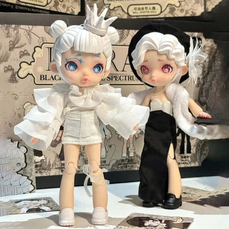 لورا أبيض وأسود الطيف سلسلة صندوق أعمى Ob11 1/12 Bjd عمل أنيمي الشكل العصرية دمية Kawaii غرفة ديكور هدية عيد ميلاد