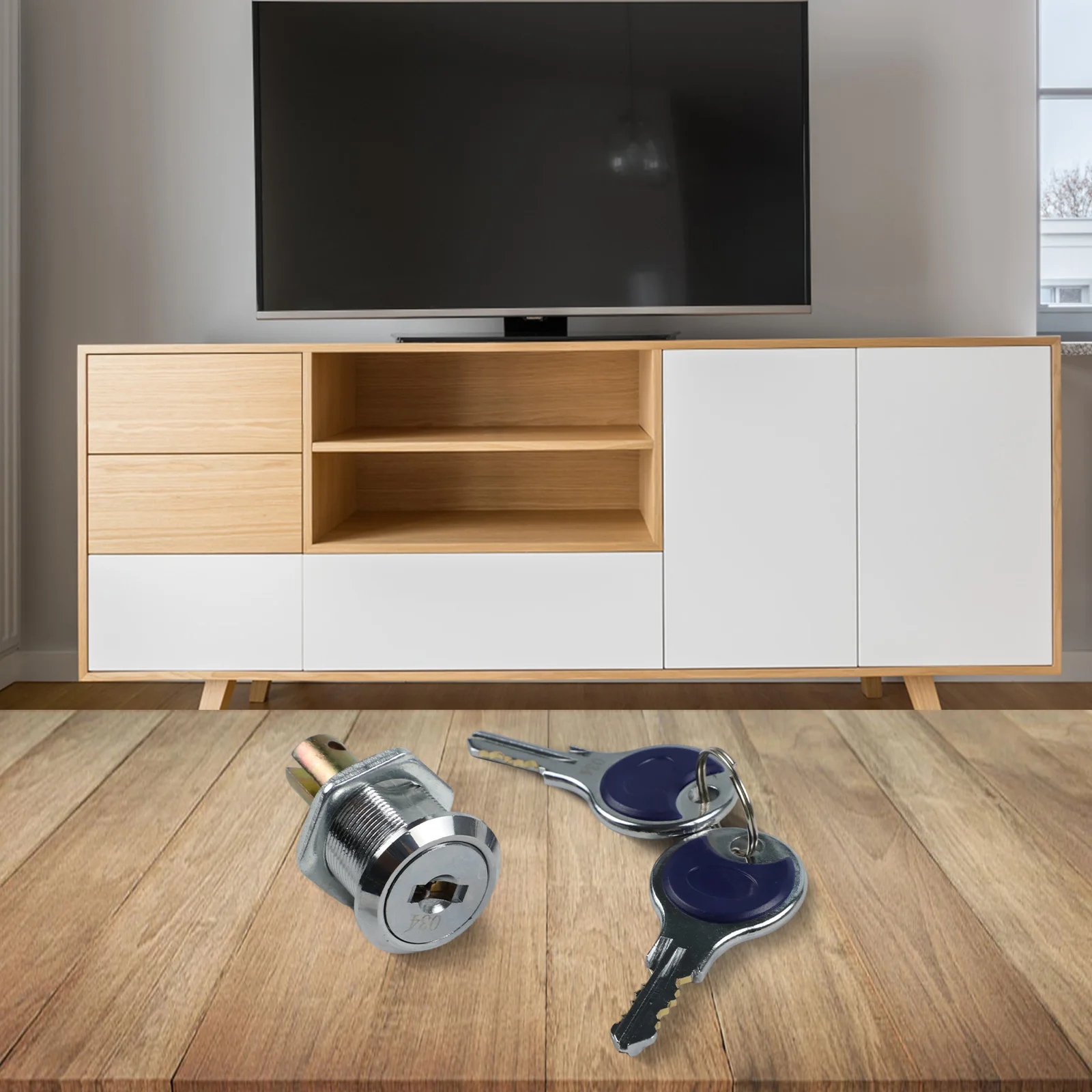 180 Rotation Drawer Lock Tool Security Robust Construction Smooth Unlocking Mechanism Versatile Application Compact Size