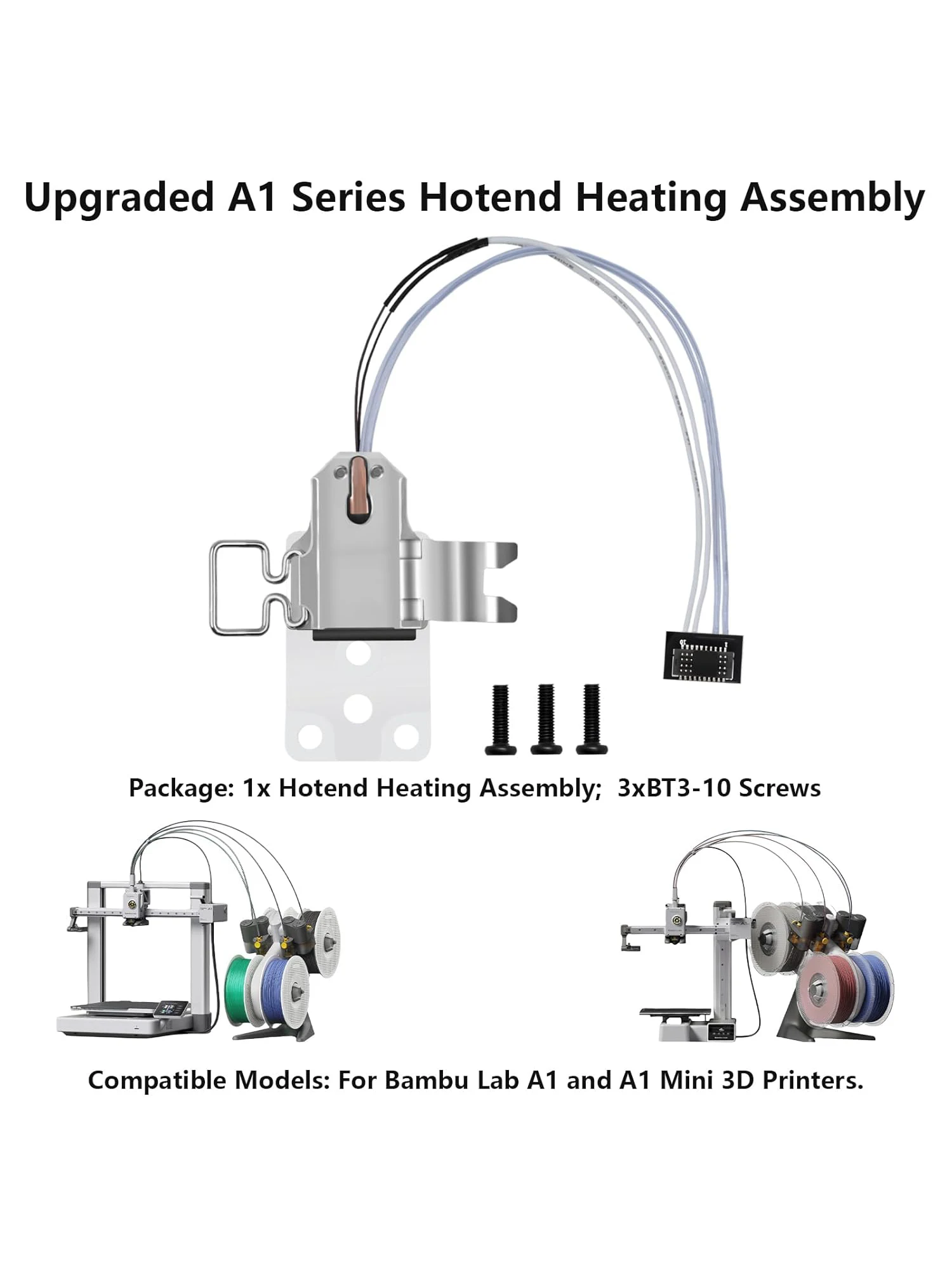 Ulepszony zespół grzewczy Hotend do Bambu Lab A1/A1mini z ceramiczną bazą izolacyjną z tlenku cyrkonu, odporny na wysokie temperatury Bambulab — zdjęcie produktu 7