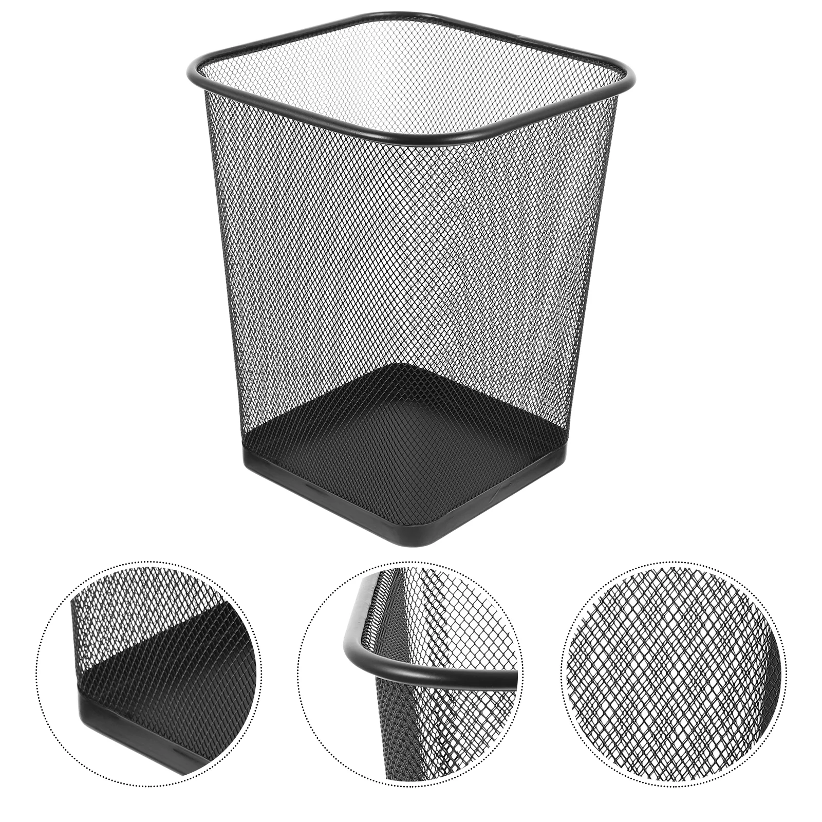 Trash Can Garbage Bin Mesh Waste Office Trash Can Container Wire Metal WasteOffice Trash Can Office Paper Kitchen Recycling