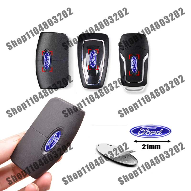 

For Ford ST FOCUS 2 3 Mondeo Fiesta Kuga MK2 MK3 MK4 Ecosport Fusion 21mm Car Logo Remote Key Exquisite Emblem Sticker Accessory