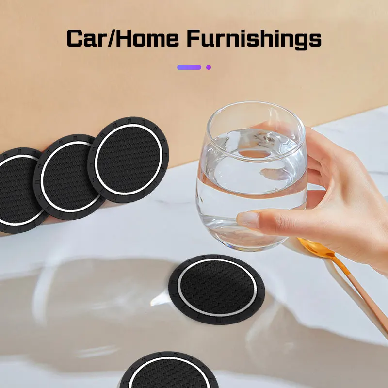 هلام السيليكا سيارة كوستر حصيرة لإنفينيتي Q50 G37 FX30 FX35 Q60 QX50 M37 ESQ JX35 كوب ماء زجاجة حامل المضادة للانزلاق وسادة الملحقات #5