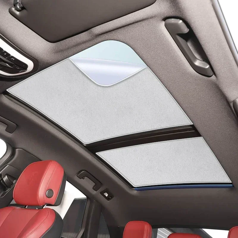 For PORSCHE MACAN 2014-Present Car Anti-uv Electrostatic Adsorption Sunroof Sunshade Suede Fabric Auto Heat Insulation Skylight