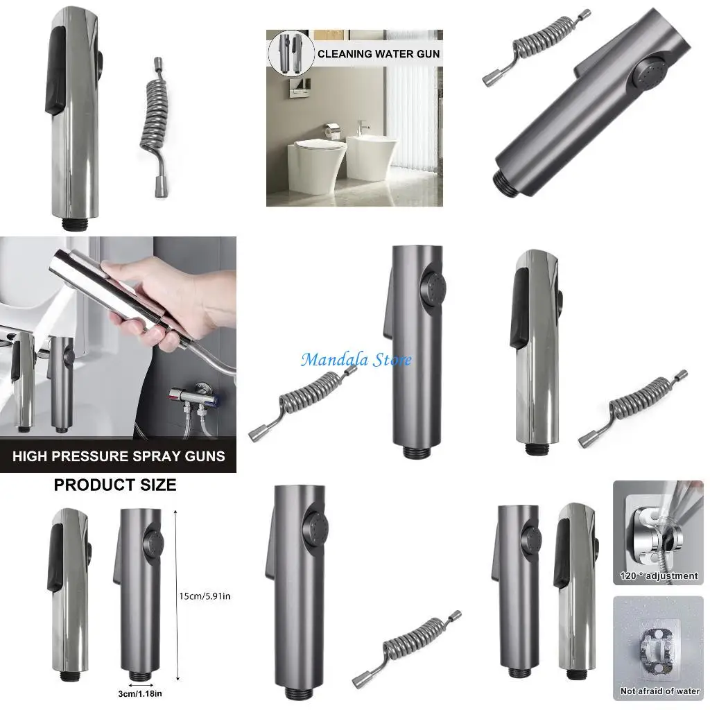 

U2JC Simple Install Handheld Bidet Shower Set ABS for Bathroom Cleaniness & Pet Wash