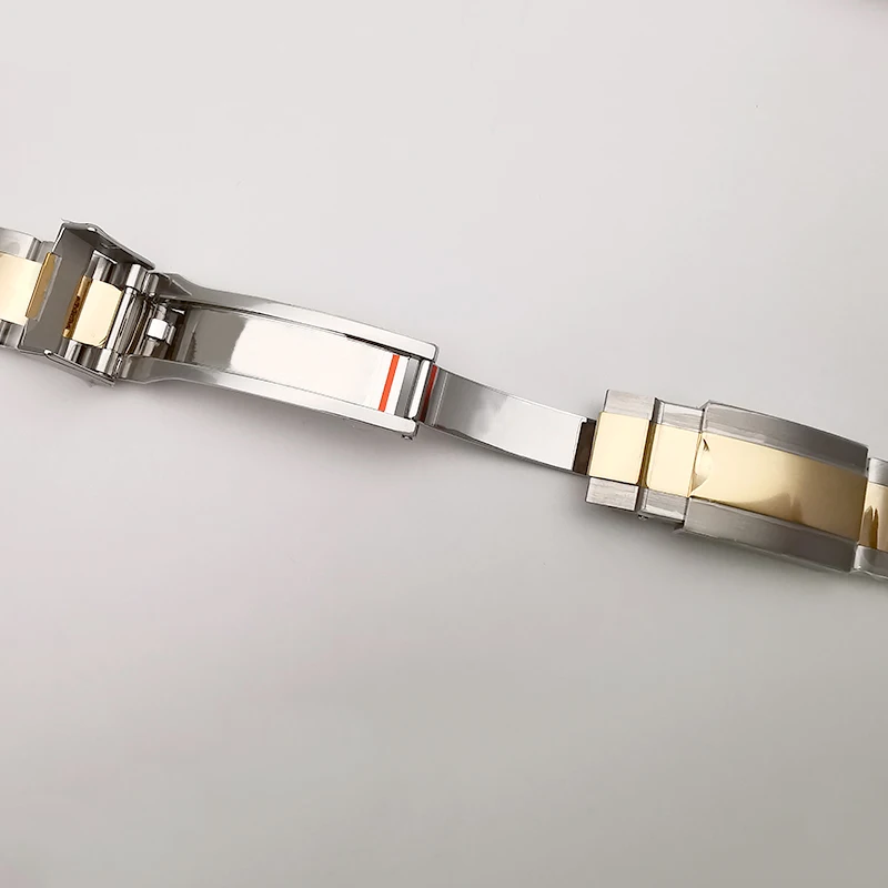 904L Gold Plated Steel Color Two Tones Watch Bracelet For GMT 116713, Aftermarket Watch Parts