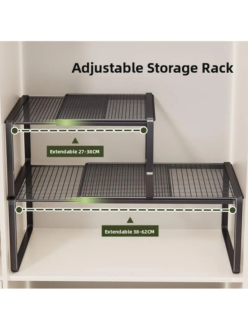

Металлическая многоярусная полка-органайзер для одежды в спальню, для экономии пространства внутри шкафа