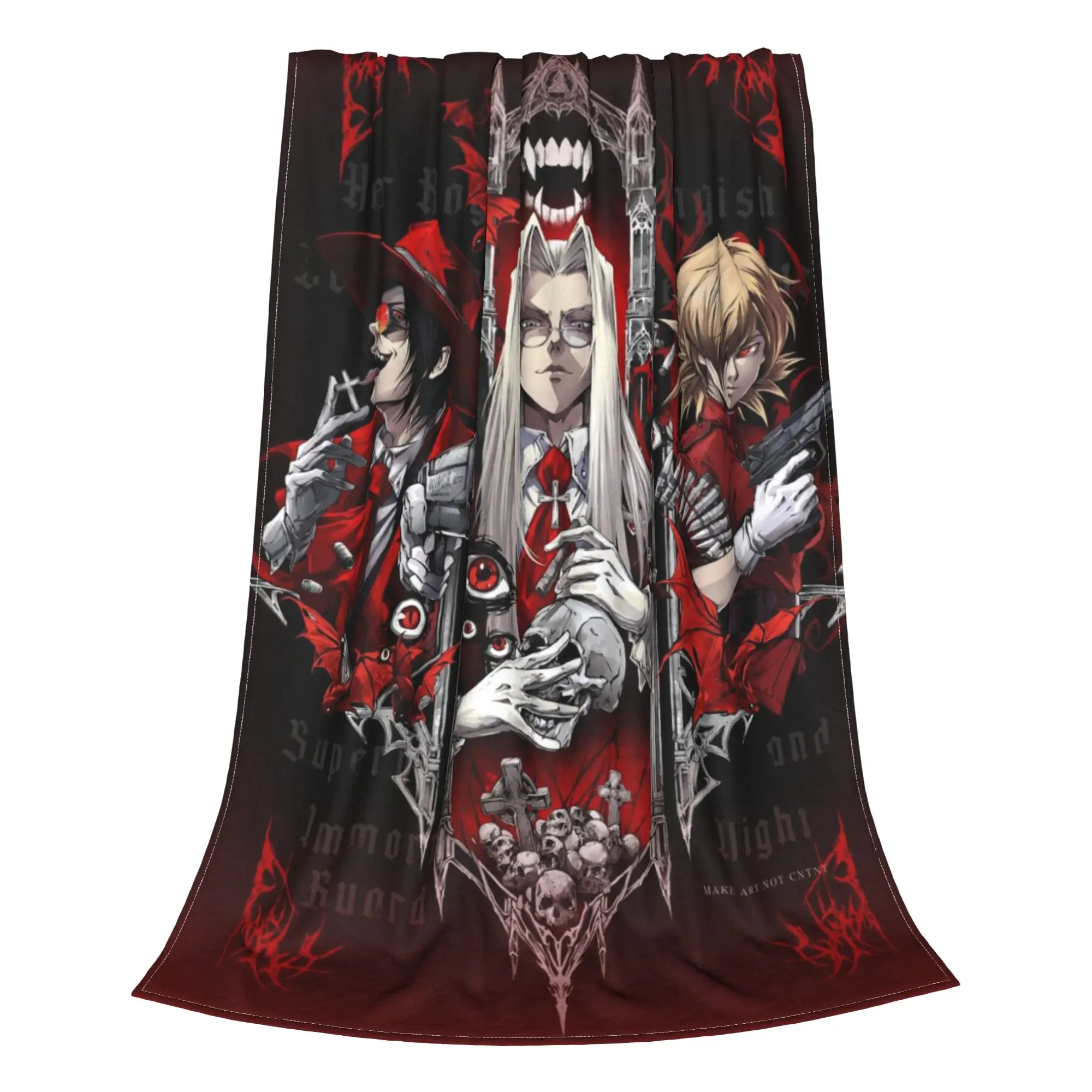 Hellsing Hellsing Blanket Autumn/Winter Cute Lightweight Throw Blankets For Car Plush Thin Quilt