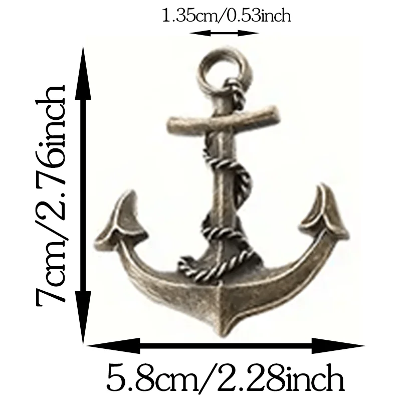 4pcs pieces vintage‑style anchor metal pulls. Made of durable zinc alloy. Fit for cabinets, drawers, wardrobes and more. Simple