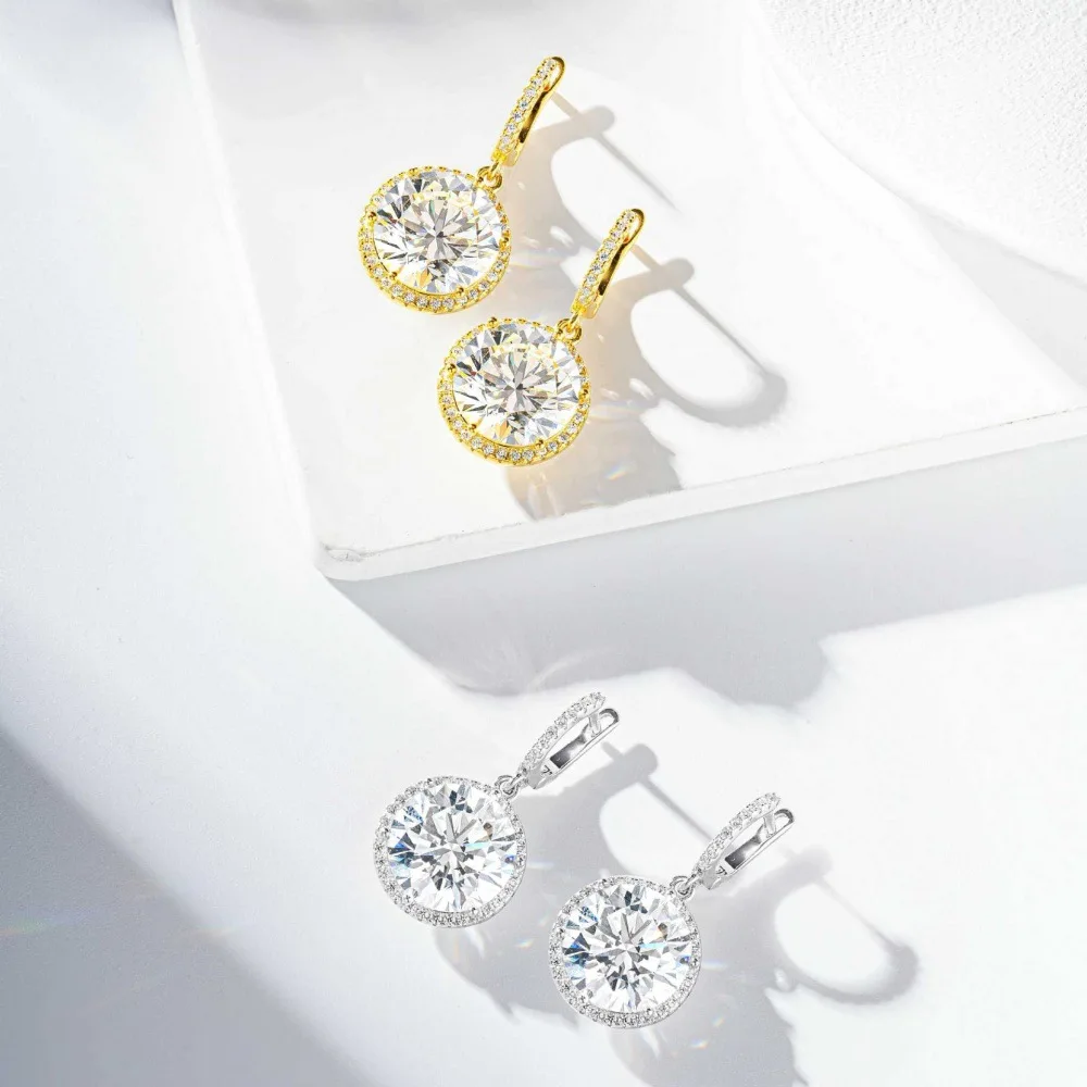 

PT950 platinum earrings for women, morganite stud earrings, fully set with luxurious silver ornaments, cross-border banquet styl