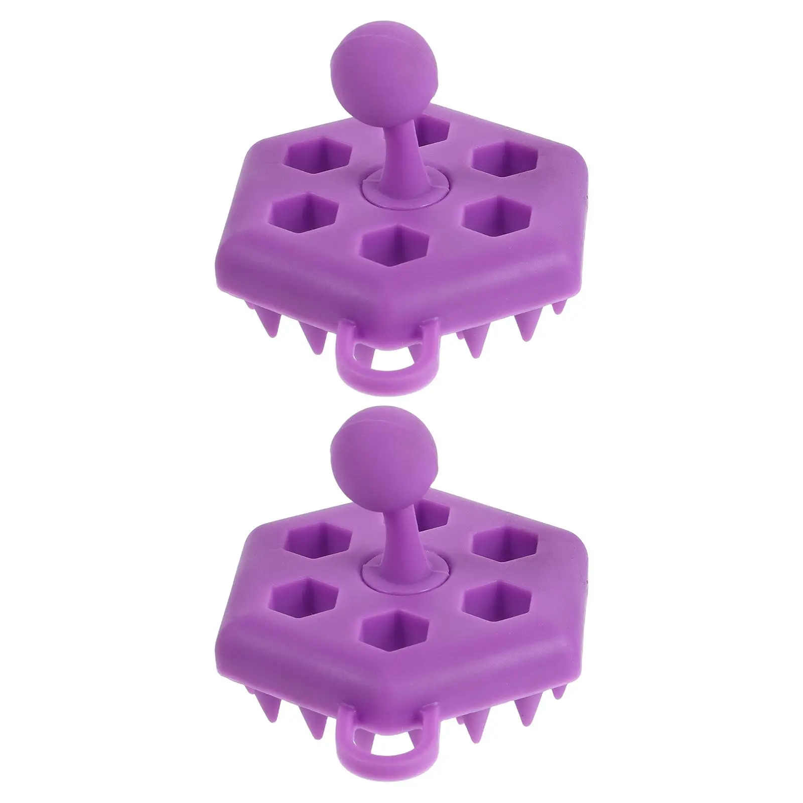 2Pcs Silicone Scalp Brush for Hair Washing Shampoo Deep Cleansing Exfoliating Scalp Care Massage Shower Tool Wet Dry