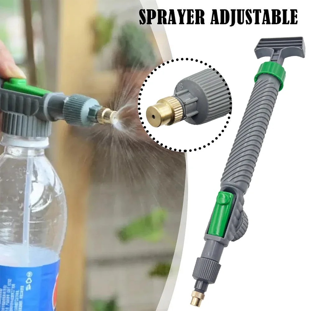 

1 Set-Adjustable Beverage Bottle Sprayer Watering Flower Sprinkler Sprinkler Pressure Atomizer Nozzle Gardening Tools