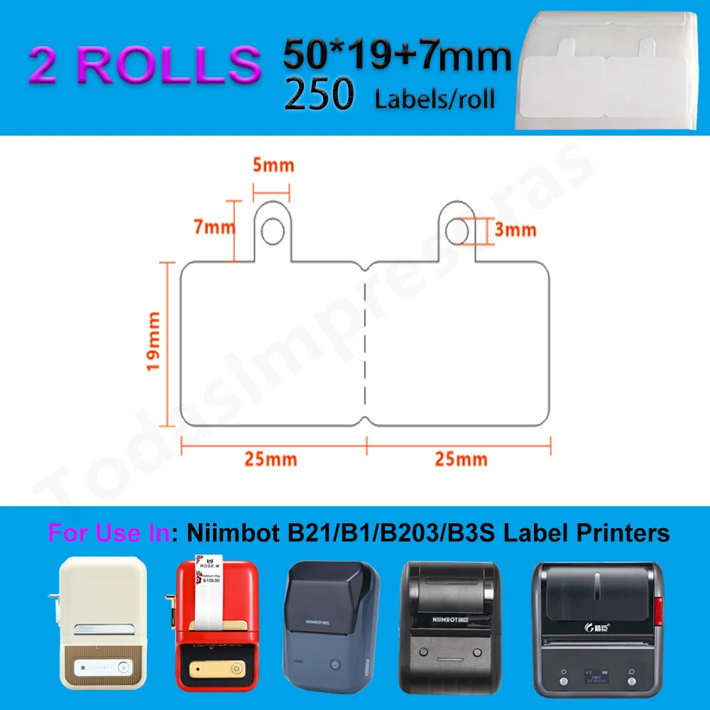 Self-Adhesive Barcode Price Size Name Label Paper Multi-Purpose Printable Sticker Labels for Niimbot B3S/B11/B21 Thermal Printer