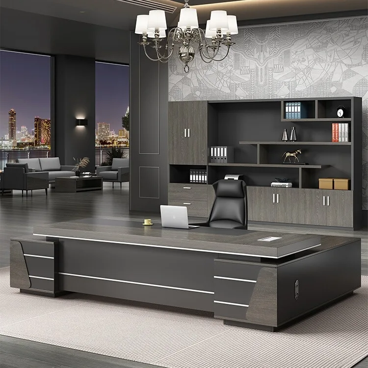 

New boss desk and chair combination office president desk office furniture simple and modern
