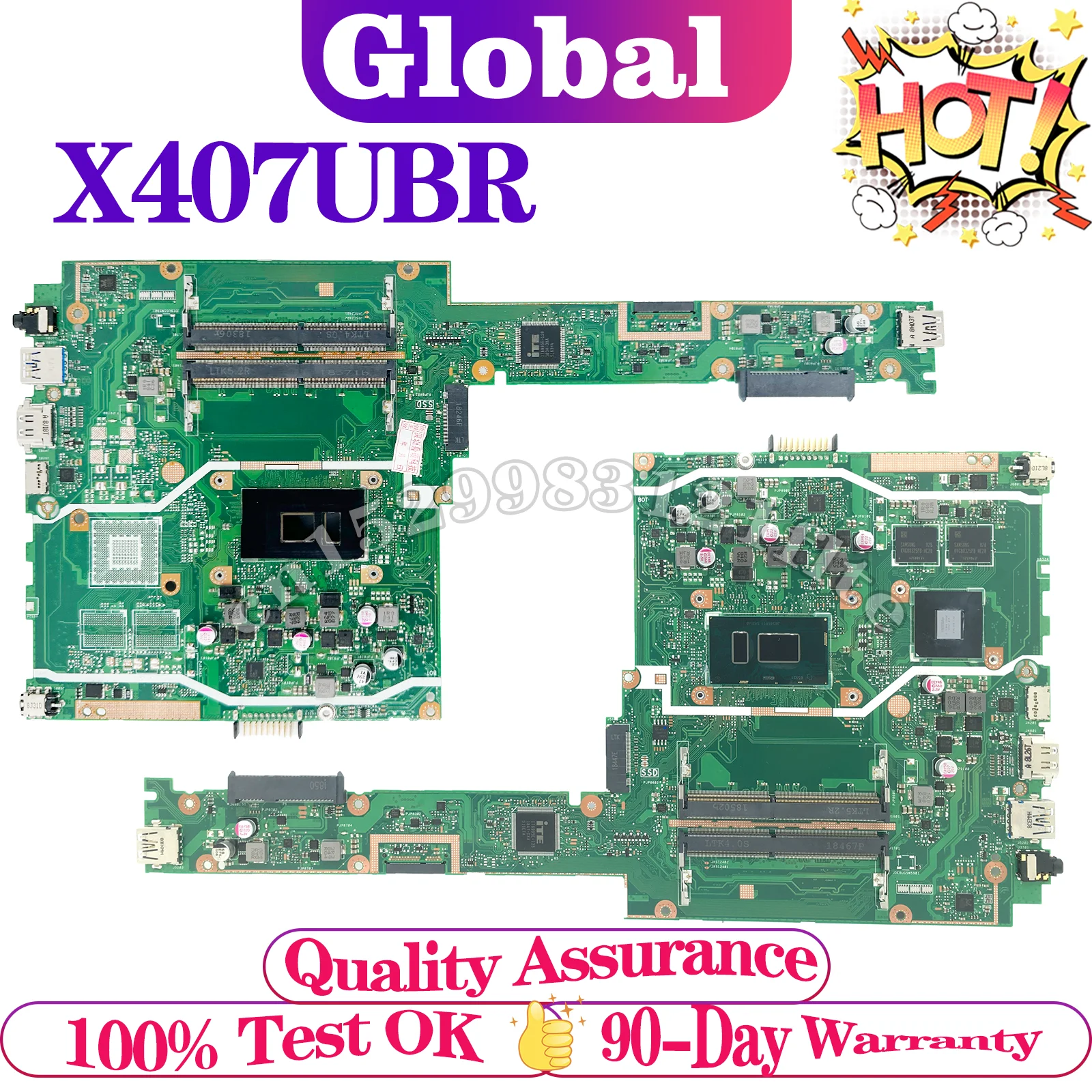 x407ubr-x407u-x407ua-x407uv-x407uar-x407ufr-メインボード-asus-ノートパソコンのマザーボード-i3-i5-i7-7th-8th-gen-uma-pm-ddr4