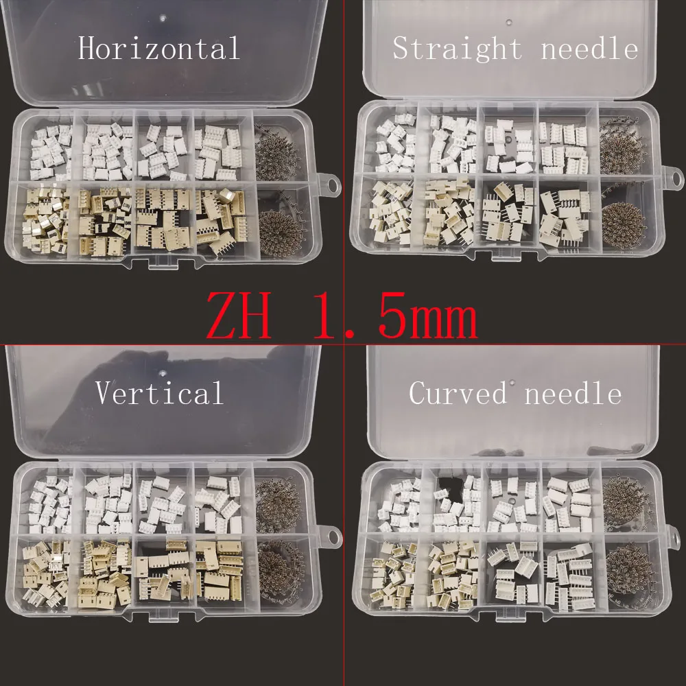 1Box ZH 1.5mm Pitch 2/3/4/5/6 Pin Plastic Shell Crimp Terminal Connector Male Plug Female Socket Housing Terminal Pin Header