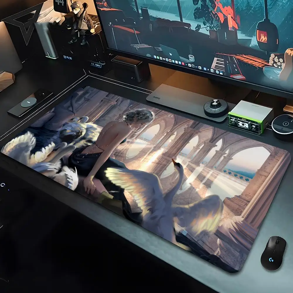 アニメゴーストブレードマウスパッド 80 × 40 センチメートル XL Lockedge アニメーションオフィスコンピュータデスクマットテーブルキーボードビッグマウスパッド