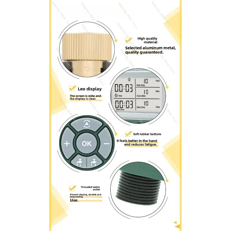 Outdoor Smart Garden Sprinkler System Dual Channel Irrigation Timer Controller for Agricultural Watering Device