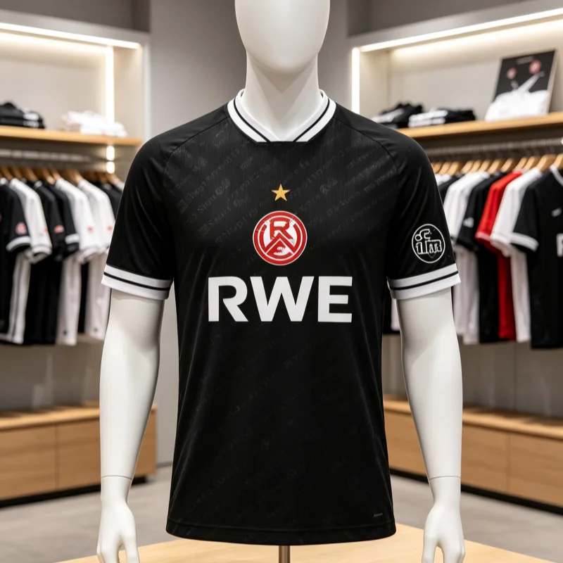 26-27new Rot Weiss E-Essen Niche Fan Customized Casual Sports Fast Drying Breathable 3D Printed Tee for Home and Children's Wear