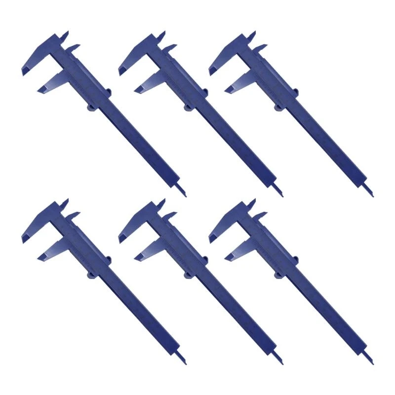 DXAB 6 Pcs 150mm Vernier Caliper Plastic Vernier Caliper with Double Scale Measuring Tool for Carpentry Jewelry Measuring