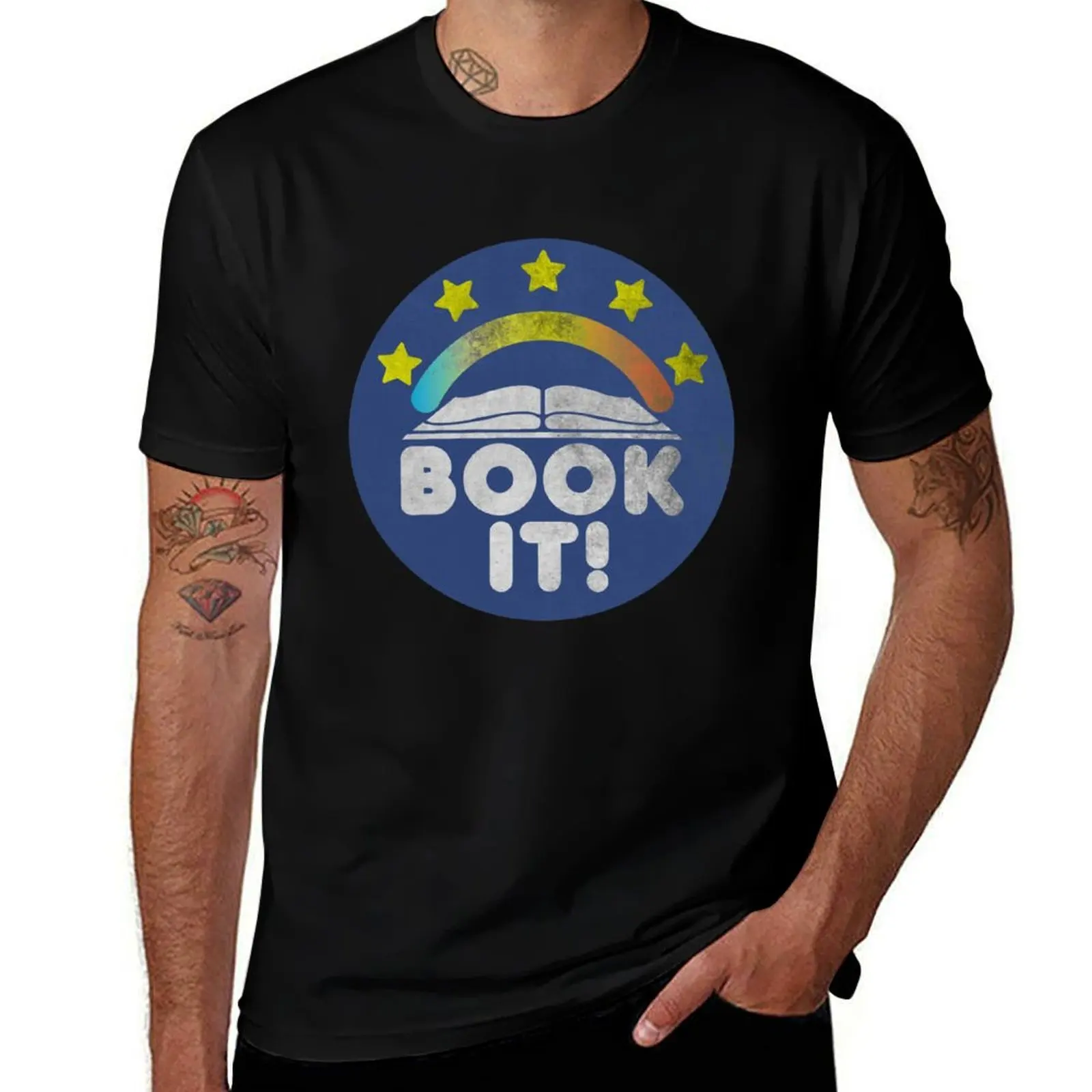 

Pizza Hut Book it T-Shirt man graphic t shirt cotton tshirt 100% T-Shirt
