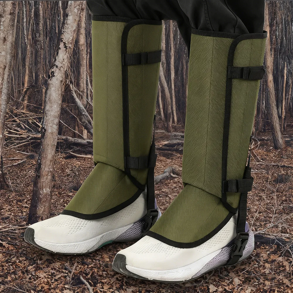 Adjustable Snake Gaiters For Men Women Waterproof Snake Guards For Mountaineering Hiking Farm Work Nylon Leg Protection Cover