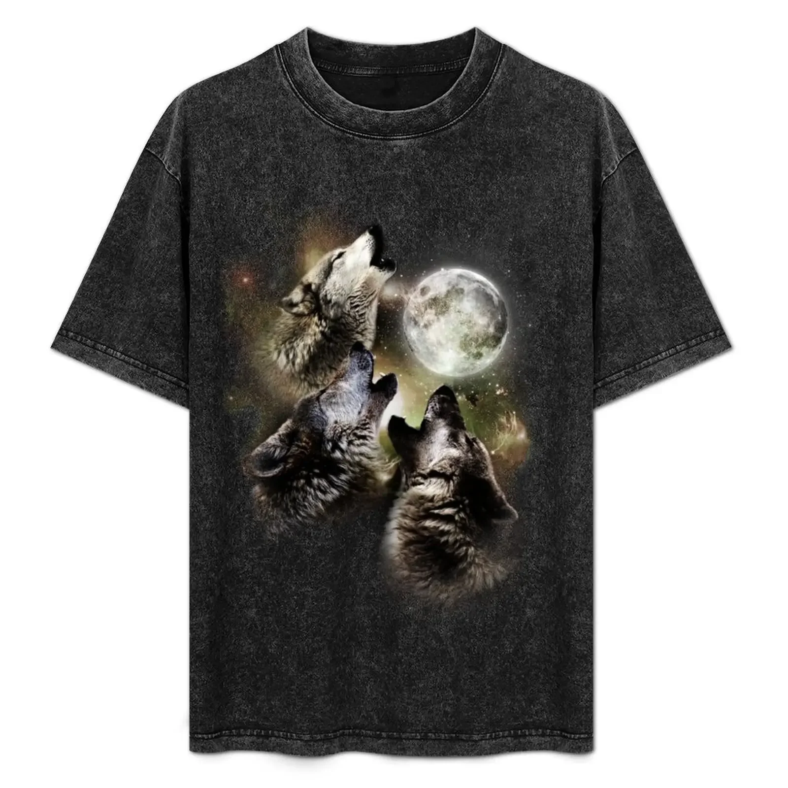

Wolves Howling at the Moonlight T-Shirt Casual Loose Fit Short Sleeve T-Shirt
