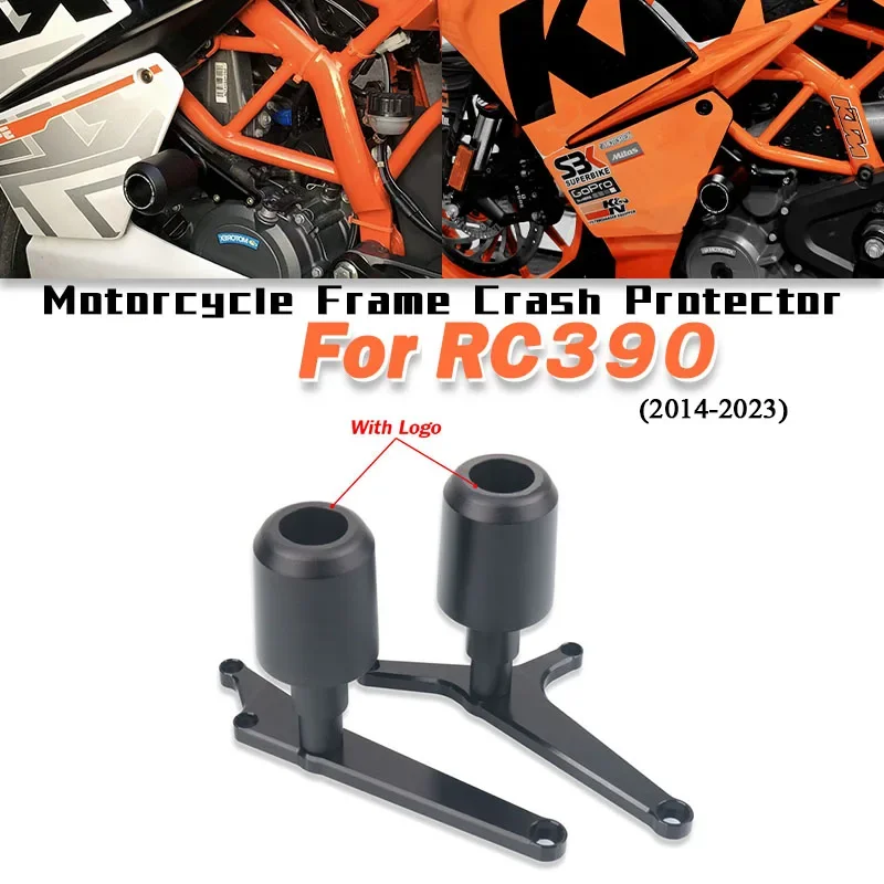 

For KTM RC 390 2014-2023 Motorcycle Frame Crash Slider Protection Pads Motorcycle Engine Anti-falling Protector Pads With Logo