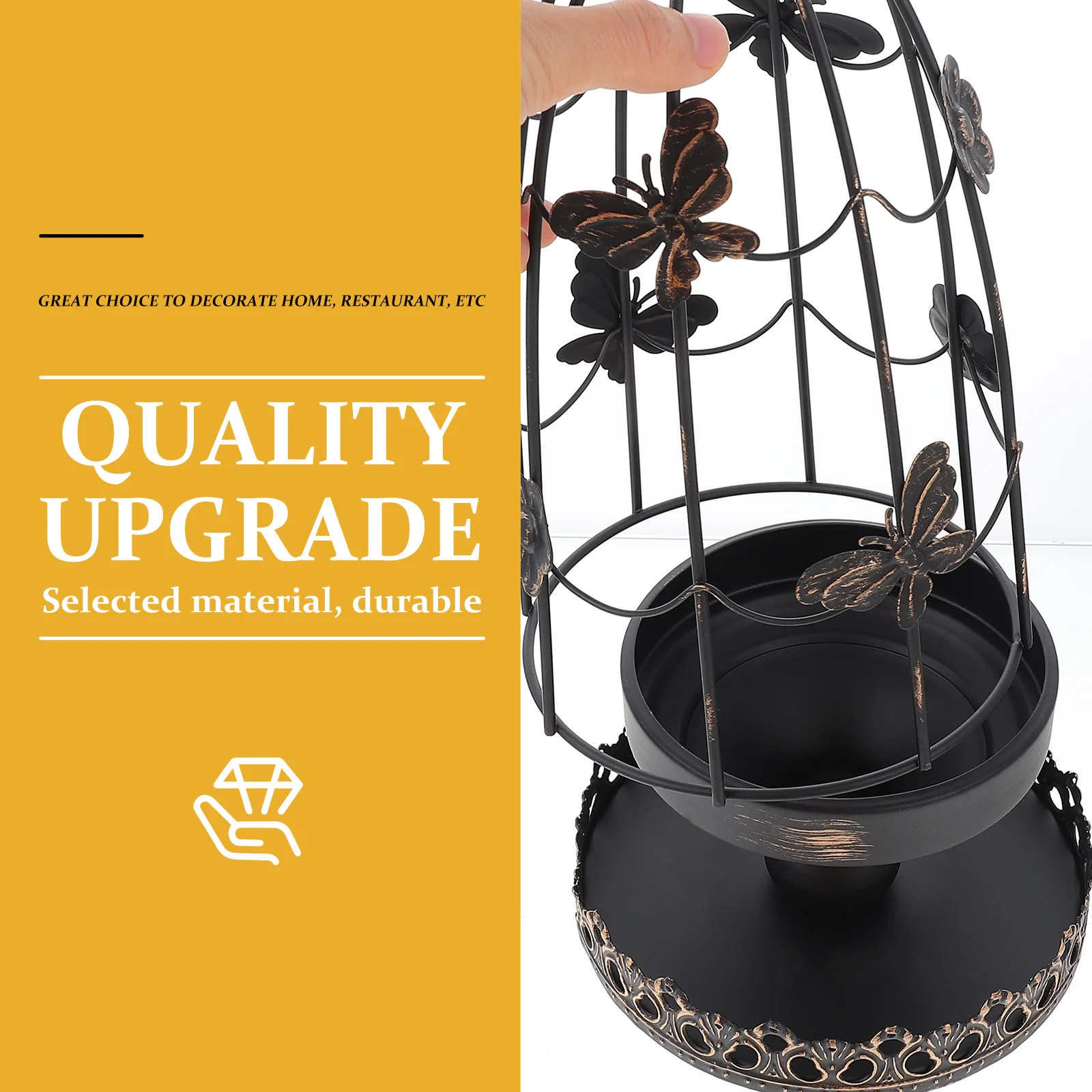 

Bird Cage Candleholder Metal Vintage Iron Art Creative Design Romantic Dinner Table Decor Vintage Bird Cage Holder