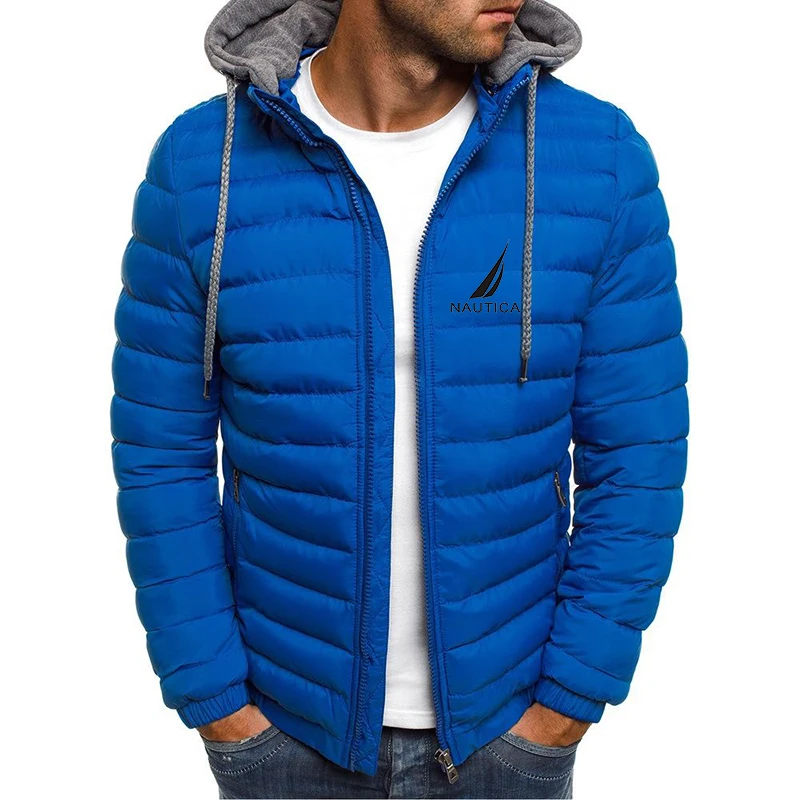 2024 Winter jacket men\'s hooded warm and windproof down jacket street fashion trend casual brand outer zipper men\'s parka coat