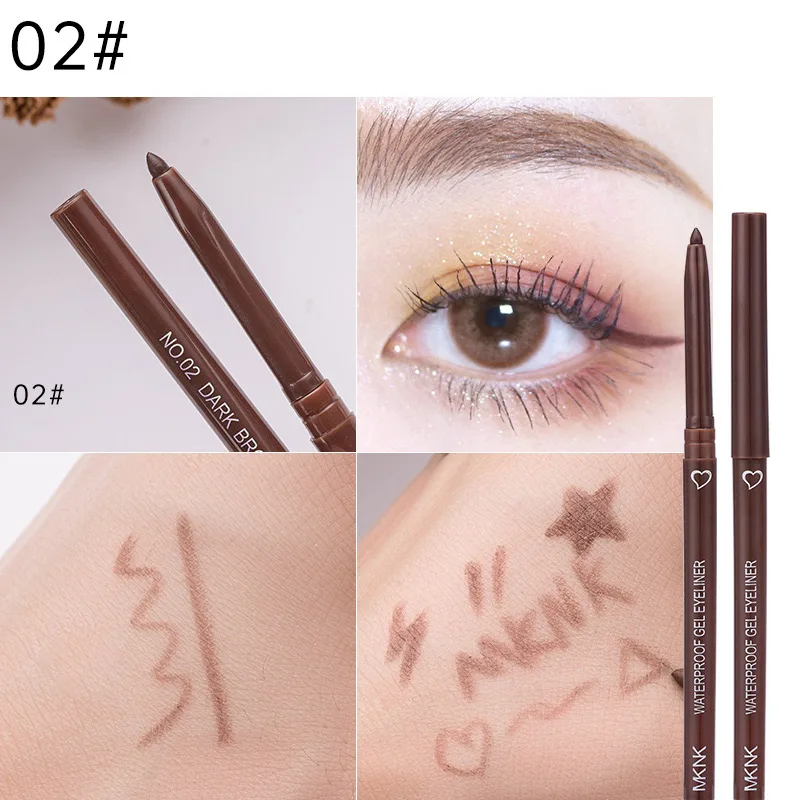 5 Kleuren Eyeliner Potlood Waterdicht Langdurig Blauw Zwart Bruin Gemakkelijk Dragende Eyeliner Pen Make-Up Producten Cosmetica Ooglijn