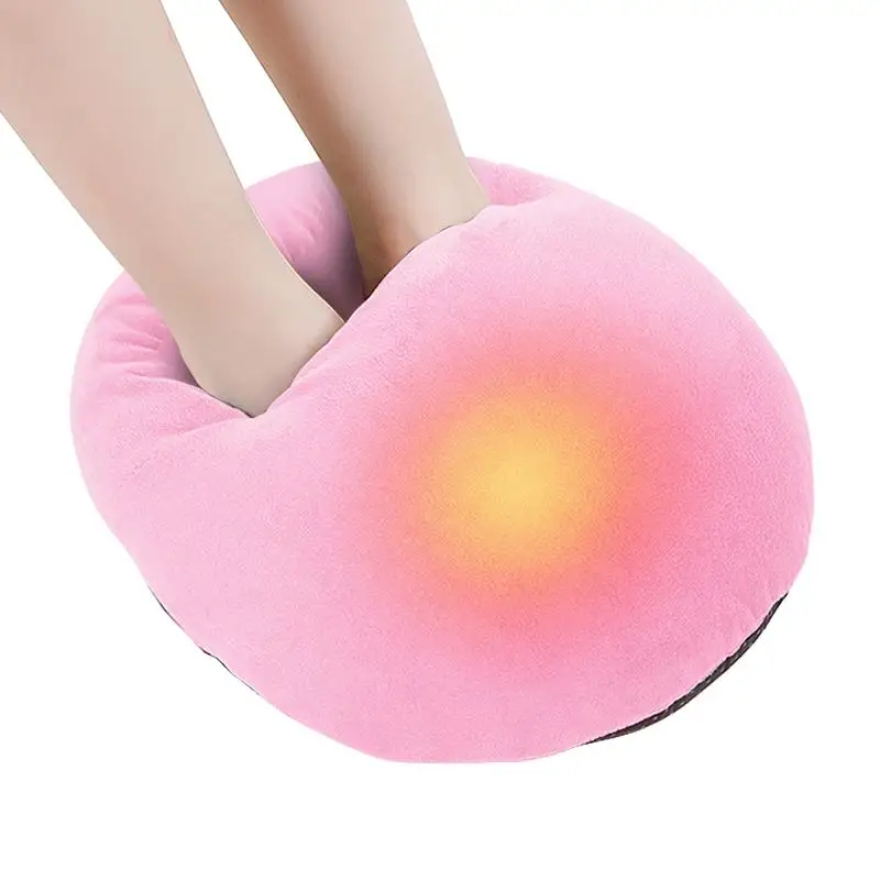 Feet Warmer Pad Soft Ankle Feet Warmer Boots Shoes Fuzzy Thick Plush Washable Winter Warming Tools Fast Heating USB Rechargeable