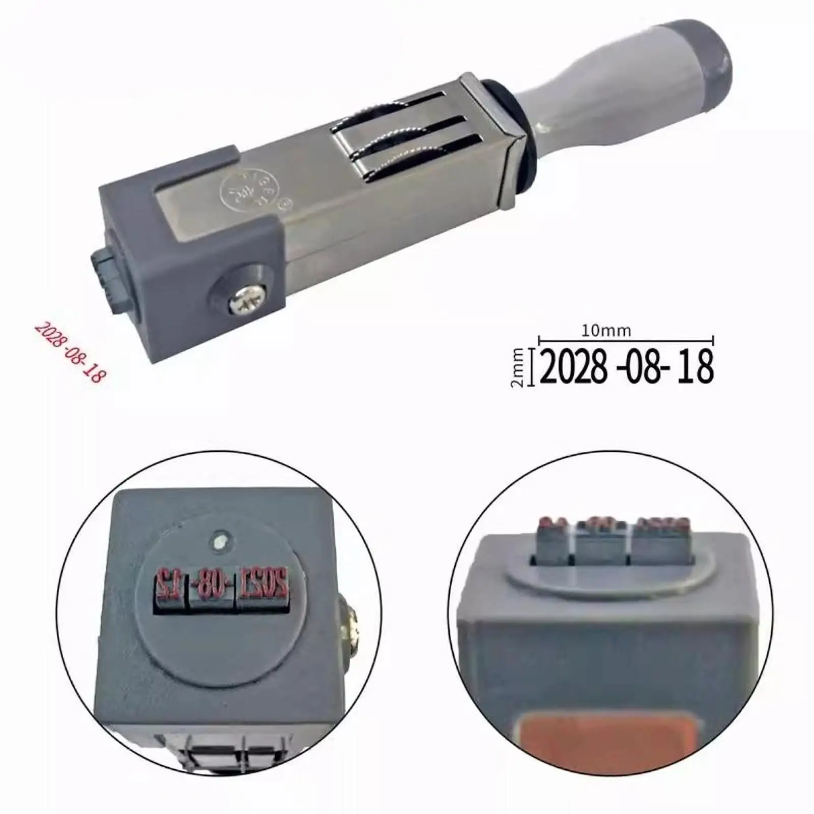 ختم تاريخ صغير سنة شهر قابل للتعديل سهل الاستخدام بكرة ختم التاريخ لصنع البطاقات وسجلات القصاصات والمجلات وصياغة المستندات