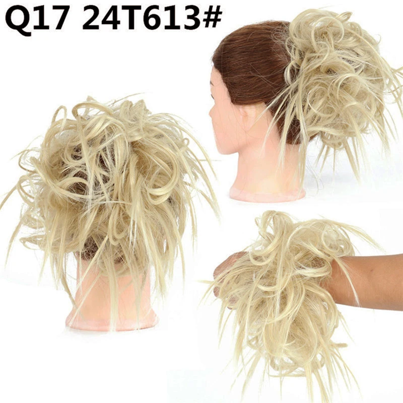 Messy Bun Hairpiece with Elastic Rubber Band