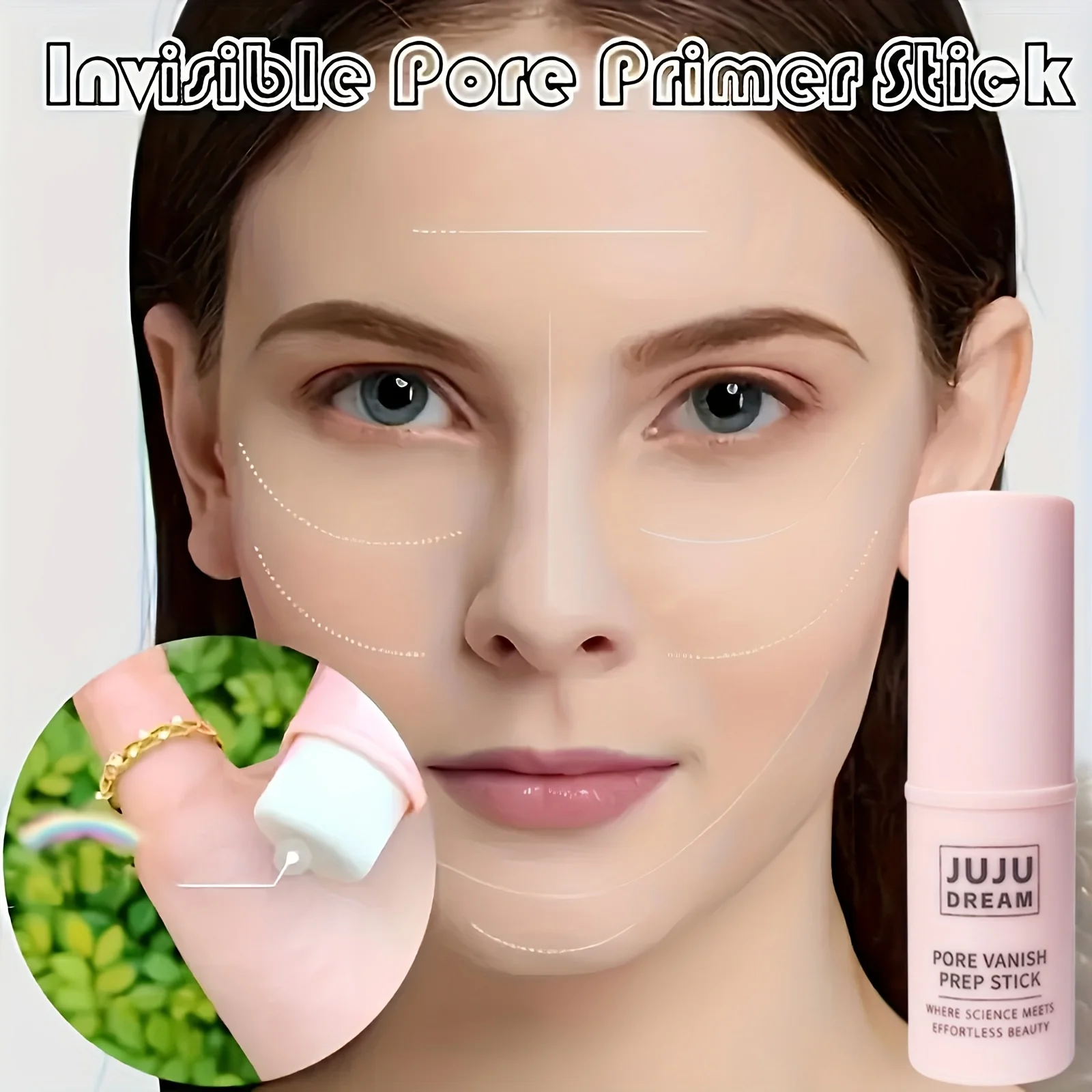 Waterproof & Oil-Control Invisible Pore Base Stick - Primer for Pore Minimizing, Buildable Coverage Pore, stocking stuffers