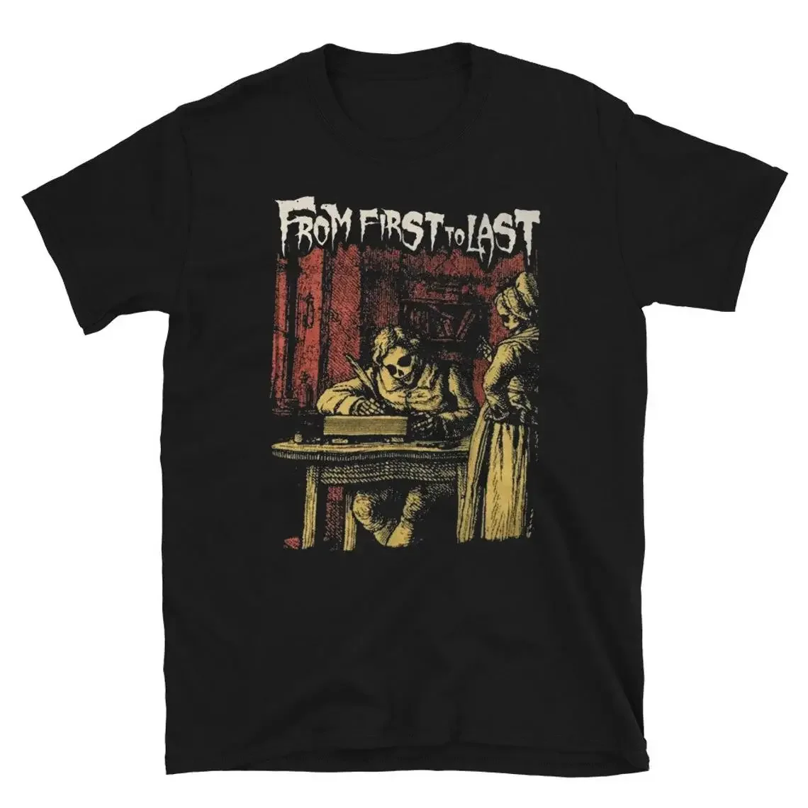 From First To Last  Skeleton Couple Emo Post Hardcore Band T-Shirt