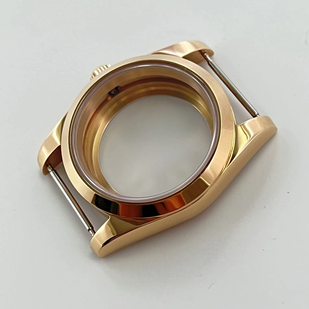 High Quality 36mm 40mm Rose Gold Case Sapphire Crysta Fit NH34 NH35 NH36 NH38 NH39 NH70 NH72 ETA2824 PT5000 Movement