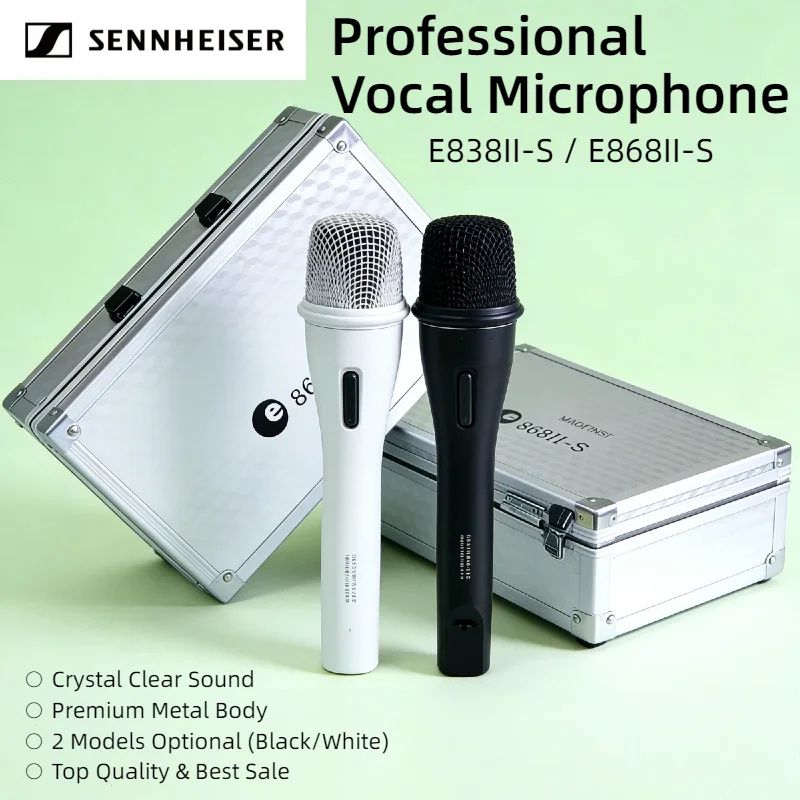 

Профессиональный динамический микрофон Sennheiser E838II-S E868II-S для живых выступлений, студий, караоке и трансляций