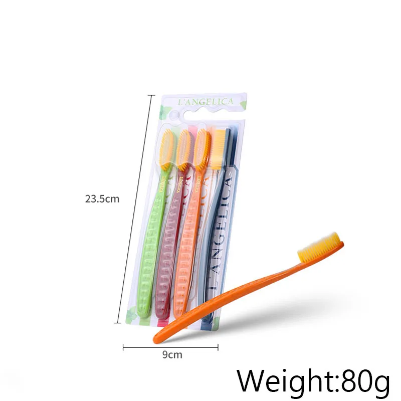 Organic Wheat Straw Soft Bristled Antibacterial Long Handled Toothbrush For Adult Household Set Extended Brush Head Clean Teeth