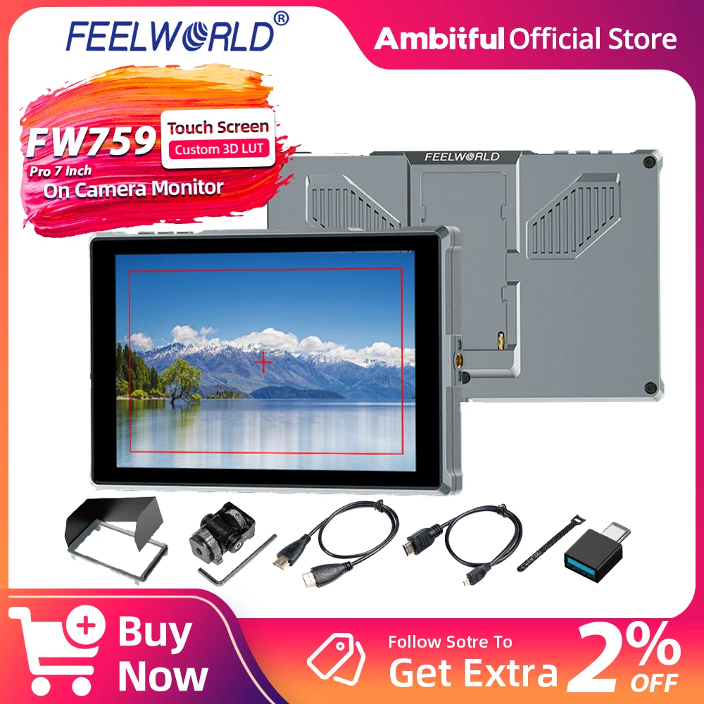 

FEELWORLD 7 Inch Touch Screen Camera Monitor FW759 PRO