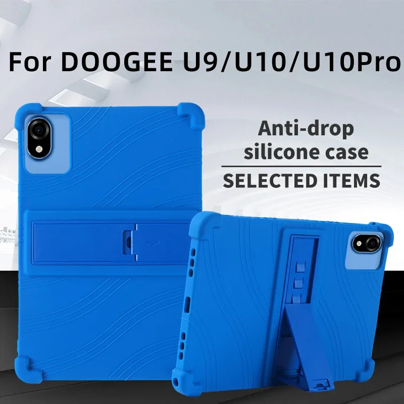 

Silicone Airbags Shockproof Cover For DOOGEE T10W U9 U10 Pro Kid 10.1" Tablet Case Multi-Angles Adjustable Stand Funda