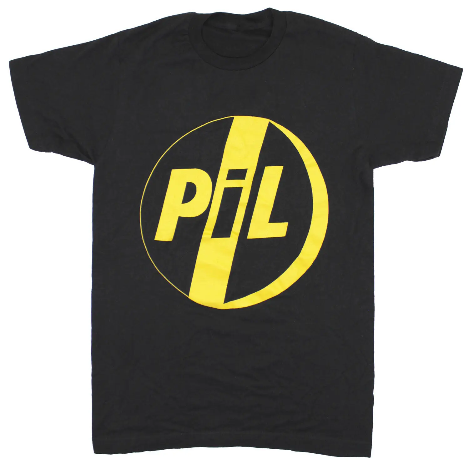 Men'S Pil Public Image Ltd Yellow Logo 2018 Tour T Shirt Small Black