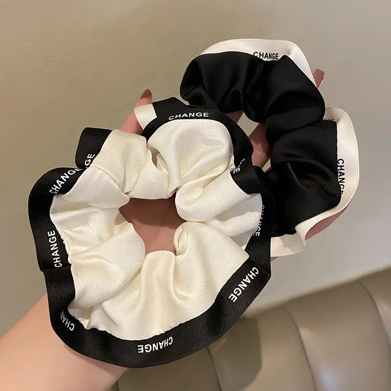 Korean Woman Bubble Scrunchies Contrasting Color Elastic Hairband Girls Rubber Band Lady Hair Accessories Hair Ties Ponytail Hol