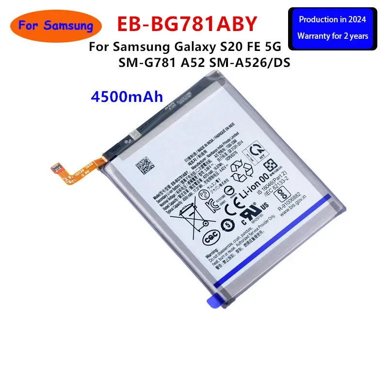 

Brand New EB-BG781ABY 4500mAh Replacement Battery For Samsung Galaxy S20 FE 5G SM-G781 A52 SM-A526/DS Batteries