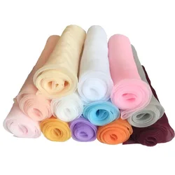 5m /LotHigh Density Organza Fabric for Wedding Dress,Imitation Silk Fabric,DIY Handmade Accessories,Transparent Yarn