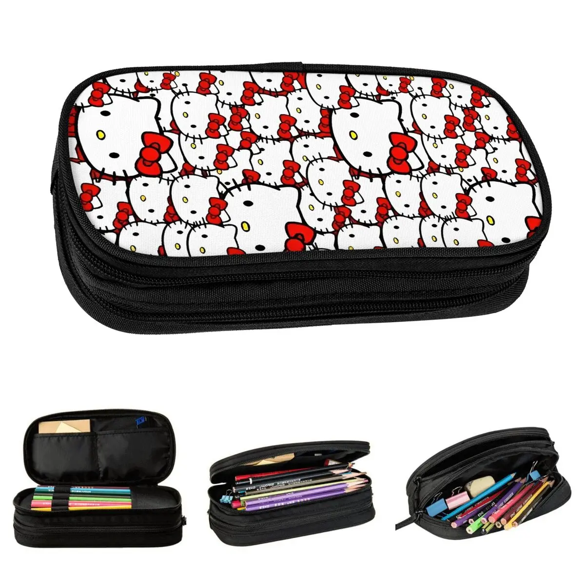 

Hello Kitty Cute Cartoon Pencil Case School Pencil Cases Double Layer Girls Boys Lovely Large Pencil Box School Supplies