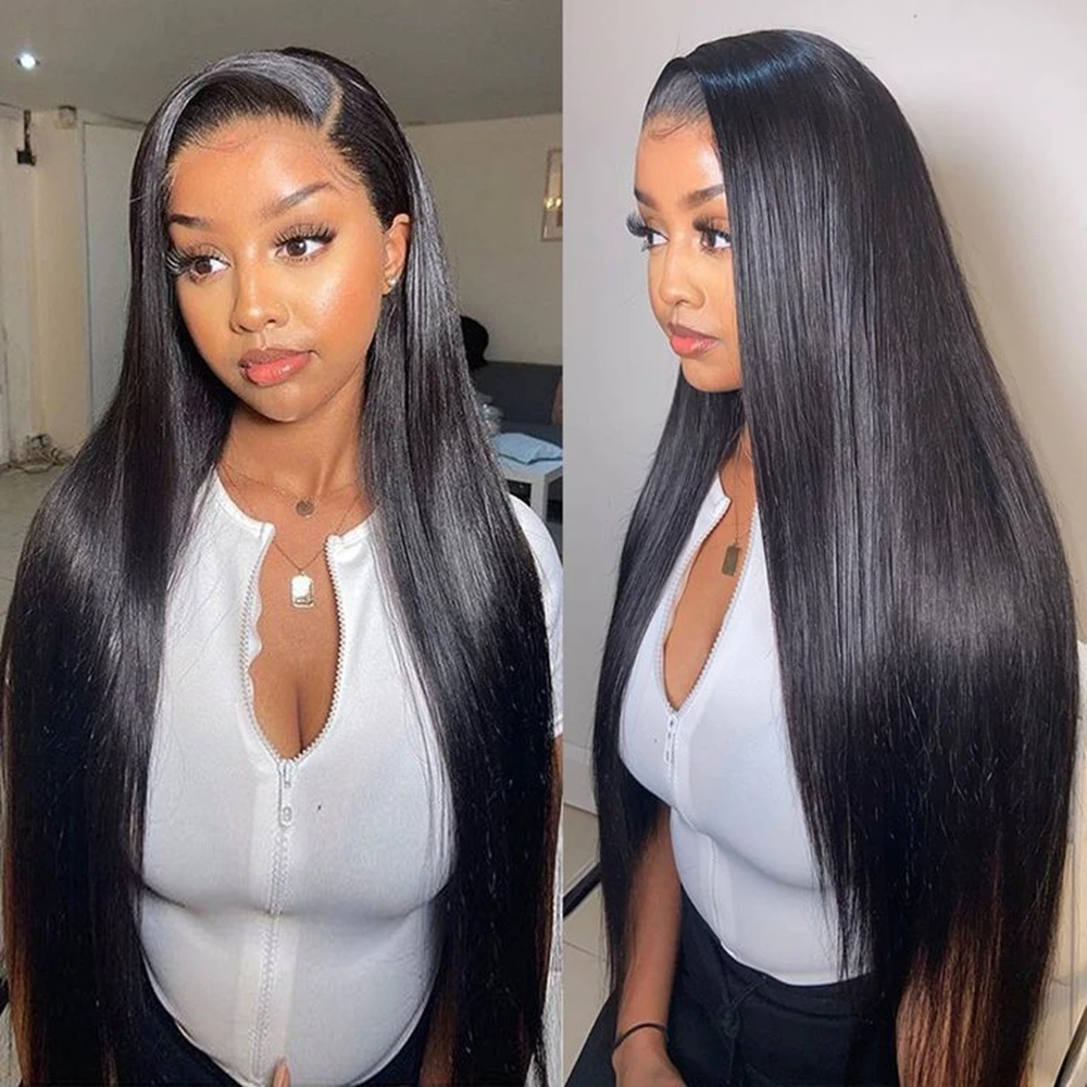 

HD Glueless 13x4 Lace Frontal Wig Brazilian Straight 13x6 Transparent Lace Front Human Hair Wigs For Black Women Pre Plucked