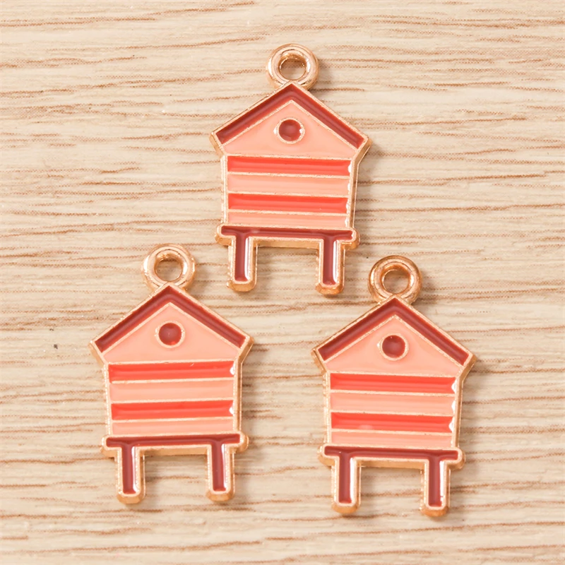 10 Stück Mix Cartoon Tier Biene Charms Emaille Honigbiene Blume Charms Anhänger für Schmuckherstellung Halsketten Ohrringe DIY Handwerk Geschenk – Detail 23